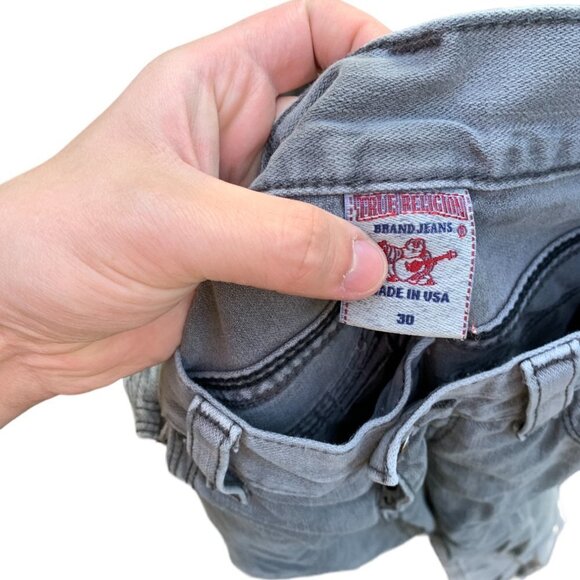 VINTAGE True Religion Jeans Size 30 RICKY QT Gray - Picture 2 of 7